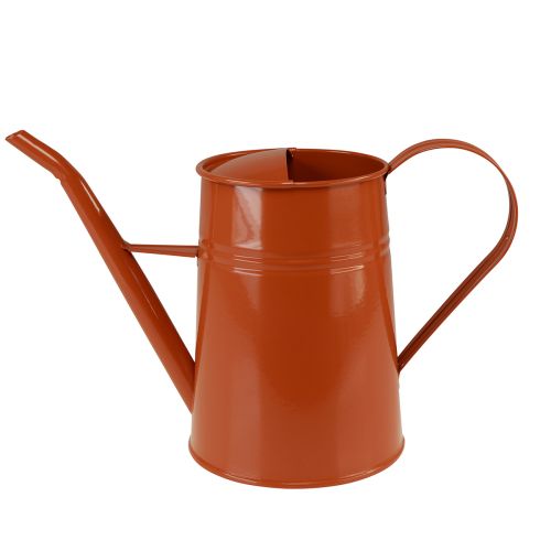 Floristik24 Dekorativ vattenkanna metalldekor orange brun 1,7L H23cm