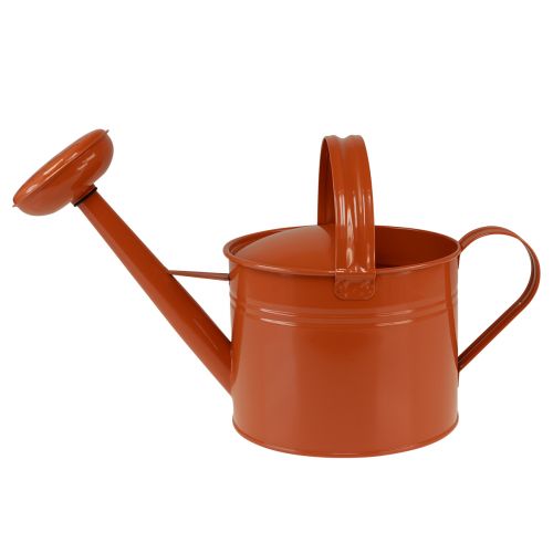 Floristik24 Dekorativ vattenkanna metallkruka orange brun H26cm 5L