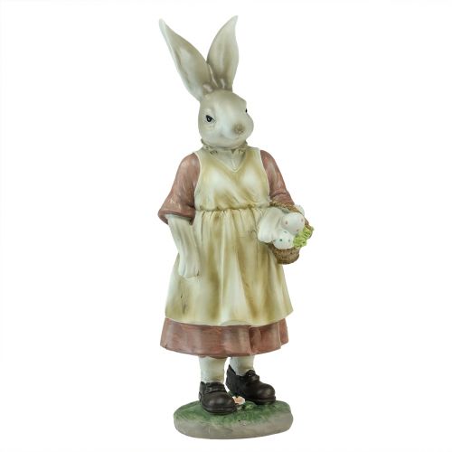 Dekorativ kanin kanin kvinna korg påskägg dekorativ figur påsk H37cm