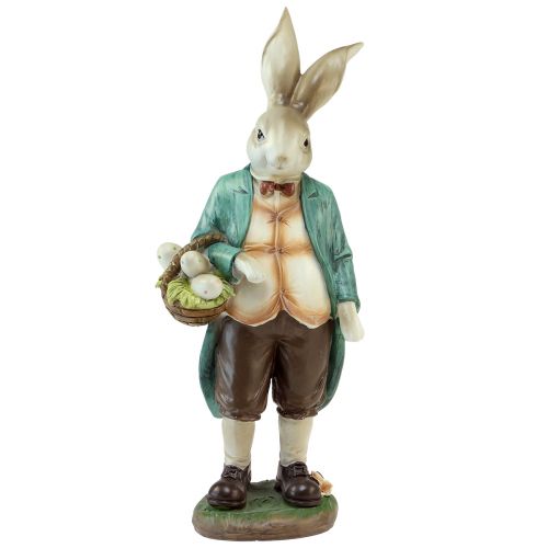 Dekorativ kanin kanin man korg påskägg dekorativ figur H39cm