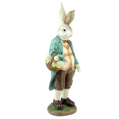 Artikel Dekorativ kanin kanin man korg påskägg dekorativ figur H39cm