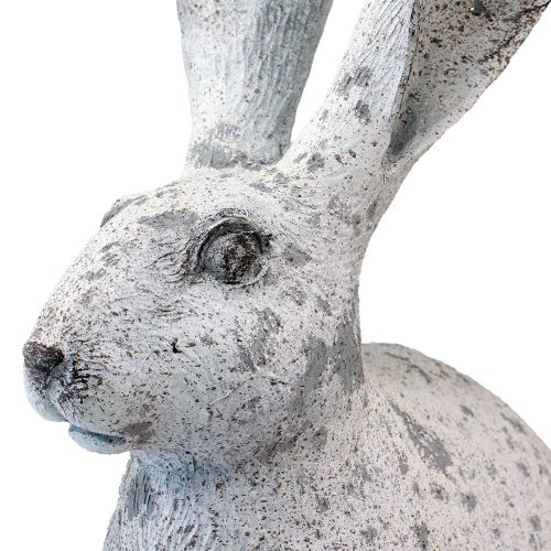 Floristik24 Dekorativ Kanin Sittande Shabby Chic Vit Dekorativ Figur H46,5cm