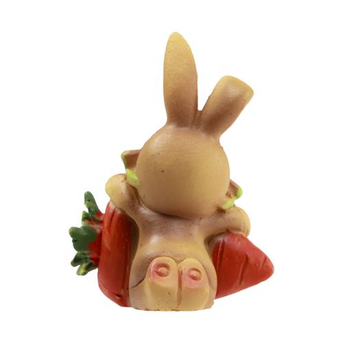 Artikel Dekorativ kanin med morot Påskharen dekorativa figurer H5,5cm 6st