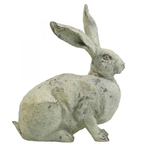 Artikel Dekorativ kanin sittande stenlook trädgårdsdekoration H30cm 2st