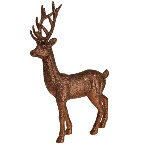 Floristik24 Deco hjort ren koppar dekoration figur glitter H37cm