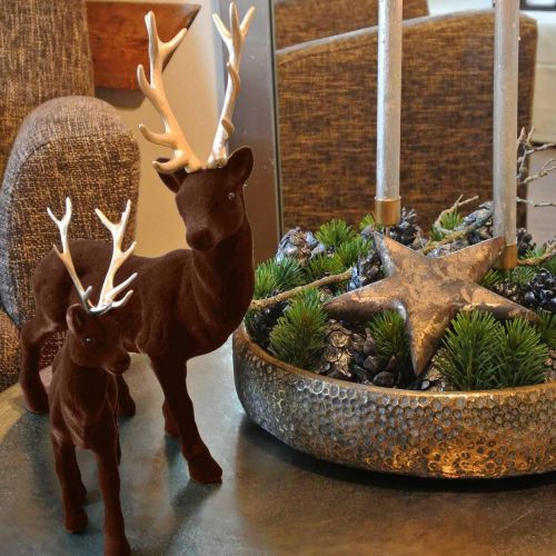 Floristik24 Deco rådjur stor brun guld dekorationsfigur jul 40cm