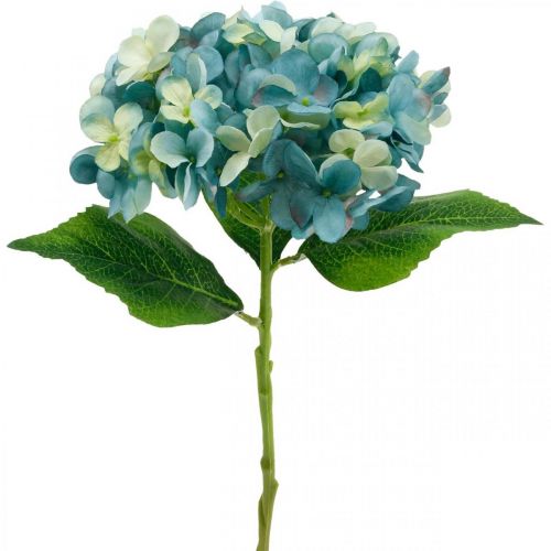 Artikel Dekorativ hortensia blå konstgjord blomma Konstgjord trädgårdsblomma H35cm