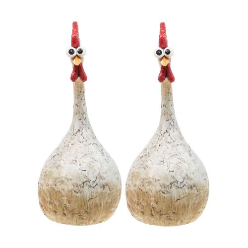 Artikel Dekorativa kycklingar dekorativa figurer Påskdekoration kyckling rolig H15cm 2 st