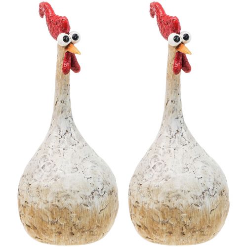 Artikel Dekoration Kycklingar Dekorationsfigur Påskdekoration Kyckling Rolig H26cm