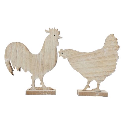 Dekorativ kycklingbordsdekoration påsk trädekoration vintage 19cm set om 2