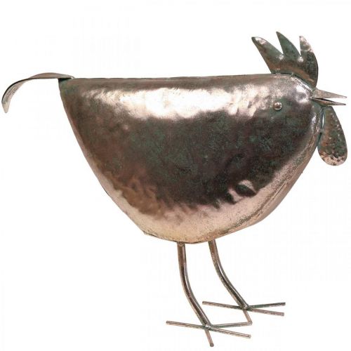 Artikel Deco Chicken Metal Deco Metal Bird Metallic Rosé 51×16×36cm