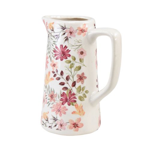 Floristik24 Dekorativ kanna blommor keramikvas lergods vintage 19,5cm