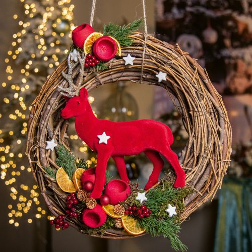 Floristik24 Deco Wreath Vine Ø25cm Brun Naturlig krans av kvistar bordsdekoration