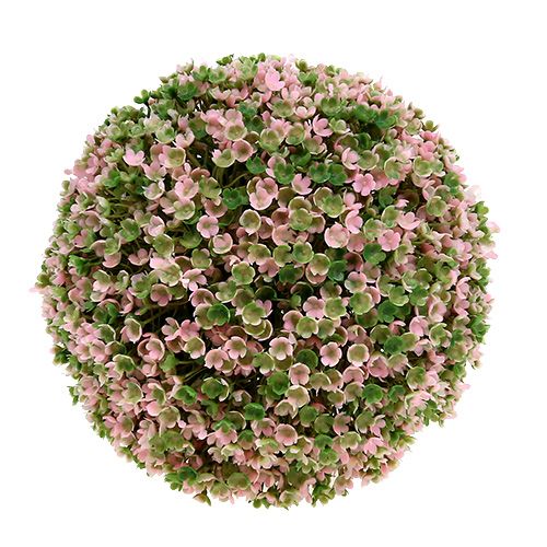Dekorativ boll rosa grön konstgjord blomboll Ø18cm 1 st