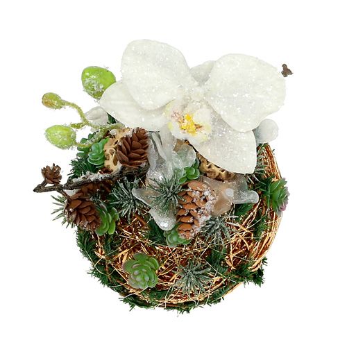 Dekorativ boll mörkbrun Ø15cm | Floristik24.se