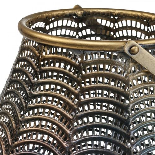 Floristik24 Dekorativ Lykta Lykta Ljusstake Metall Ø26cm H40,5cm