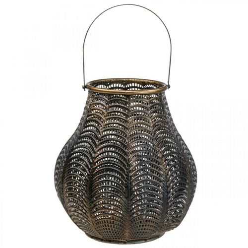 Floristik24 Dekorativ Lykta Lykta Ljusstake Metall Ø26cm H40,5cm