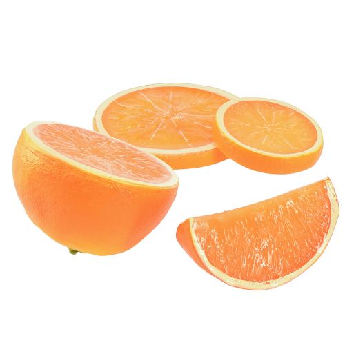Artikel Dekorativa apelsiner konstgjord frukt i bitar 5-7cm 10st