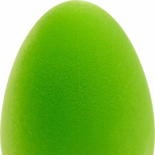 Floristik24 Påskägg grönt flockat H40cm Stora påskdekoration deco ägg