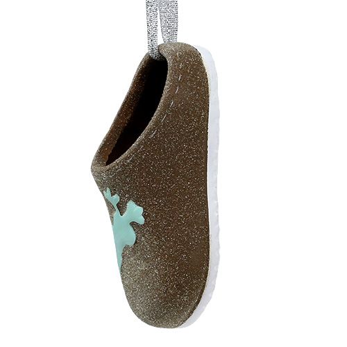 Artikel Dekorativa tofflor 9,5cm bruna 6st