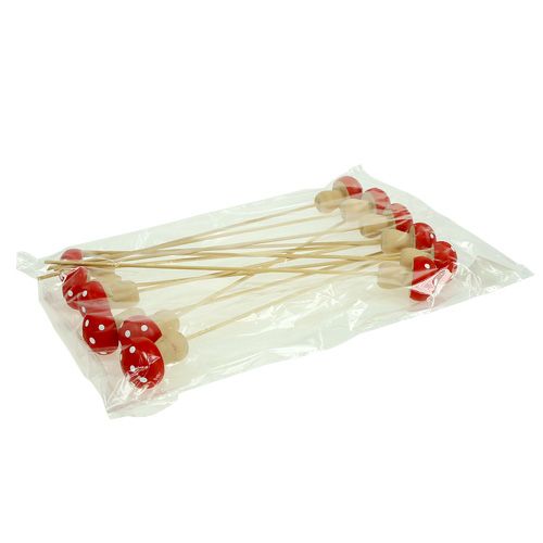 Floristik24 Dekorativ svamppaddsvamp röd 3,5cm L30cm 12st