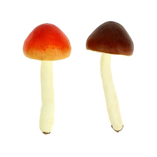 Floristik24 Deco svamp brun, orange 9cm 12st