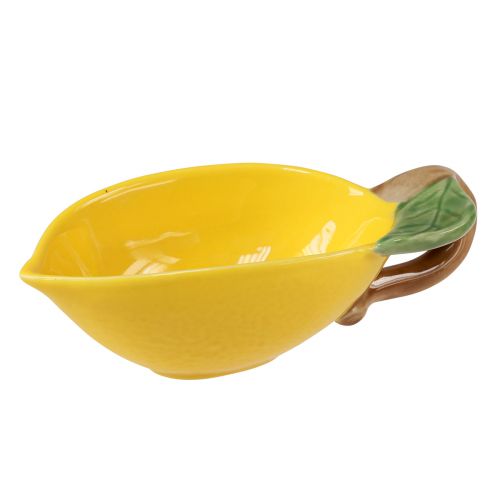 Floristik24 Dekorativ citronskål keramisk citronskål gul 17×8cm