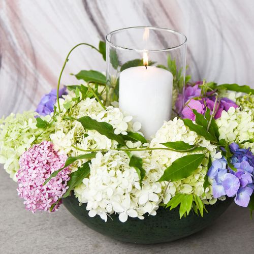 Floristik24 Deco skål stor metallgrön vintage bordsdekoration Ø42cm