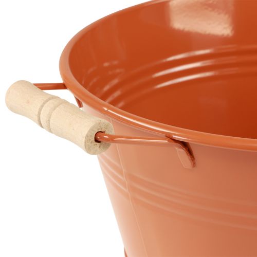Artikel Dekorativ skål med handtag metall orange brun Ø29cm H14,5cm