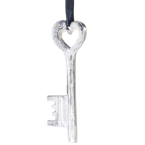 Artikel Dekorativ nyckel dekorativ hängare metall silver 4x11cm 6st