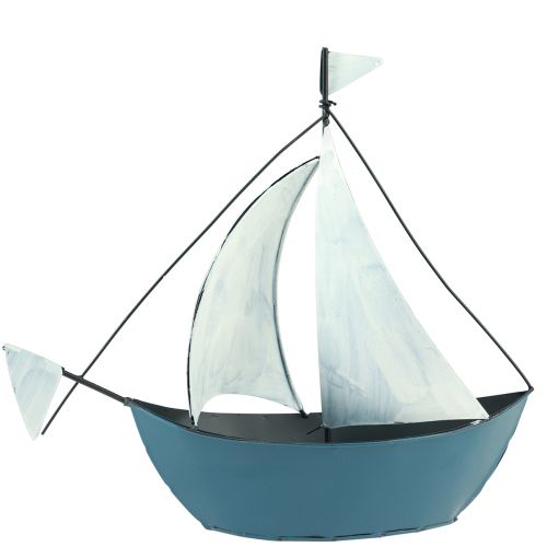 Artikel Dekorativt segelbåtsmetallskepp för dekoration 32,5×10×29cm