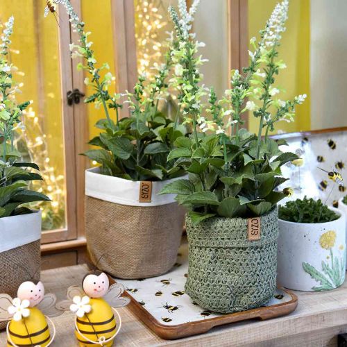 Floristik24 Dekorbricka trä fyrkantiga bin sommardekorationsbricka 35×23,5×2cm