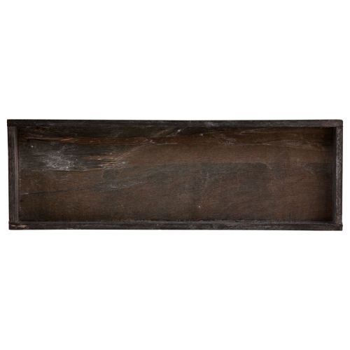 Floristik24 Dekorativ bricka, avlång träbricka, brun, rustik, 42×14×3cm