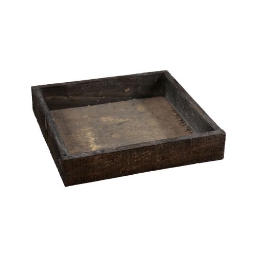 Floristik24 Dekorbricka fyrkantig träbricka brun 20×20×3,5cm