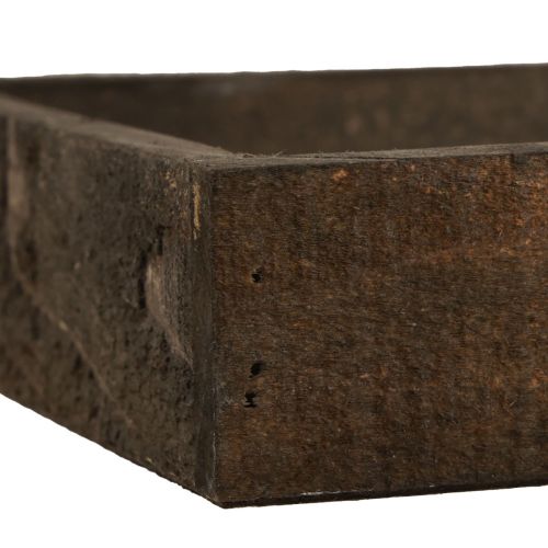 Floristik24 Dekorbricka fyrkantig träbricka brun 20×20×3,5cm