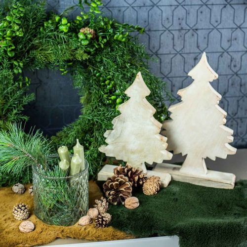 Floristik24 Deco julgranved, tvättad vit julgran 27 × 17 × 5cm