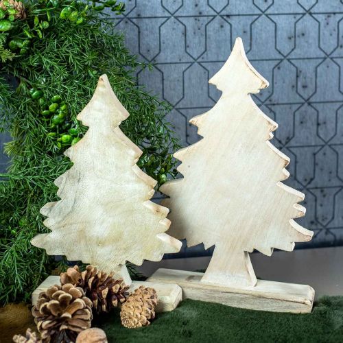Artikel Deco julgran trä vit tvättad bordsdekor Advent 32 × 20 × 5,5 cm