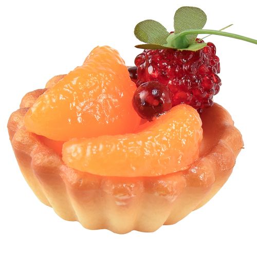 Floristik24 Dekorativa tarteletter med fruktmatdockor 6cm 4st