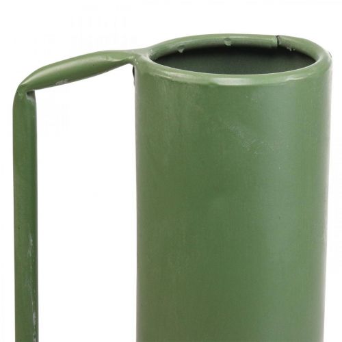 Artikel Dekorativ vas metall grönt handtag dekorativ kanna 14cm H28,5cm