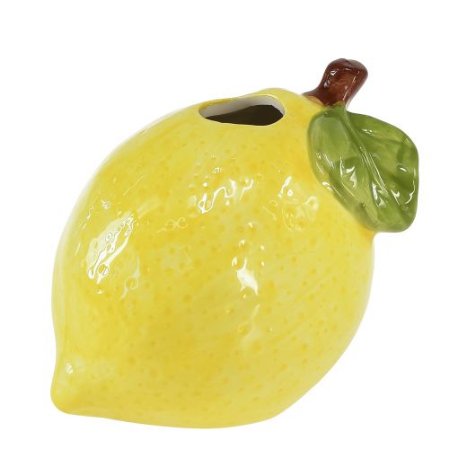 Dekorativ vas citron keramik oval gul 11cm×9,5cm×10,5cm