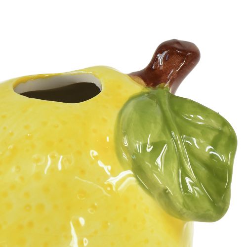 Floristik24 Dekorativ vas citron keramik oval gul 11cm×9,5cm×10,5cm