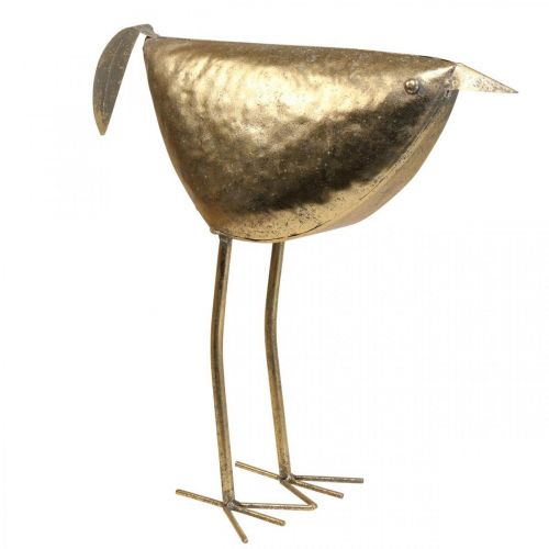 Floristik24 Deco fågel Deco figur fågel guld metall dekoration 46×16×39cm