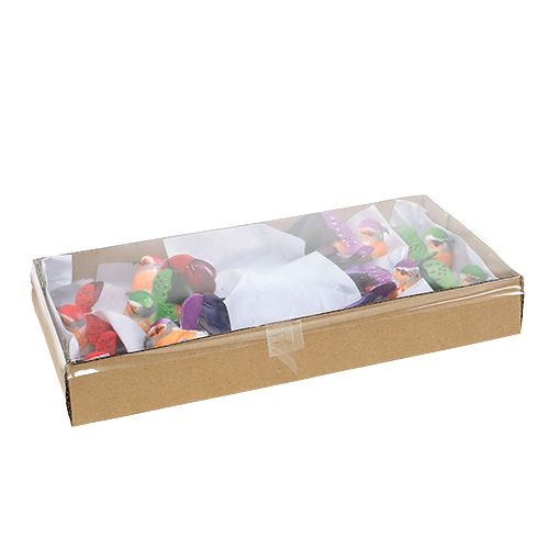 Floristik24 Dekorativa fåglar blandade 12cm 9st