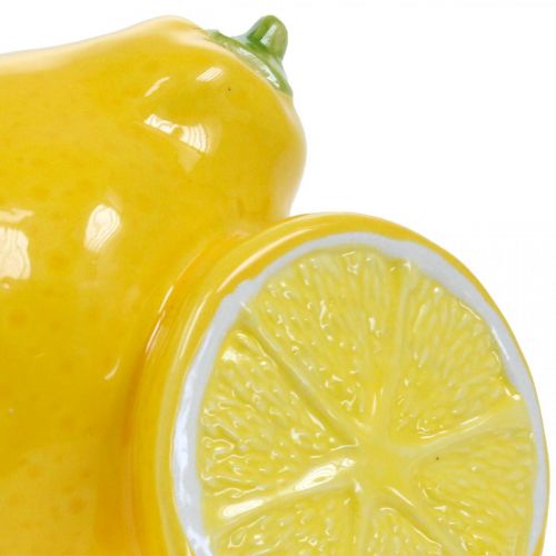 Floristik24 Dekorativ citronkeramik sommardekoration bordsdekoration 11cm
