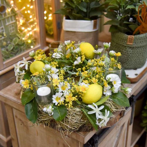 Floristik24 Deco gren citron konstgjord citron gren 42cm 3st