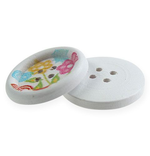Floristik24 Dekorativa träknappar med motiv Ø2.3cm 135p