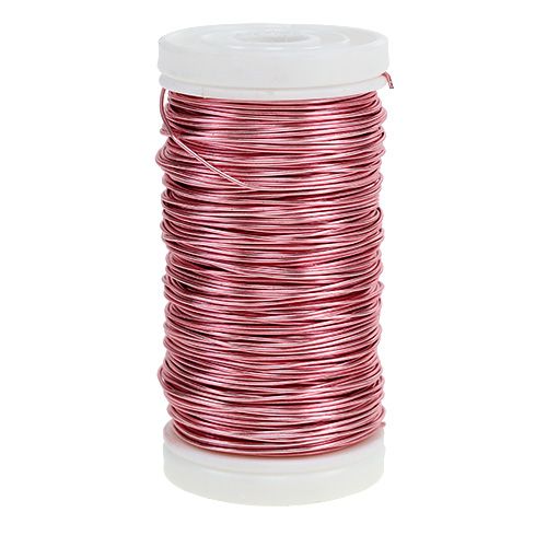 Floristik24 Deco Emaljerad Tråd Rosa Ø0,50mm 50m 100g