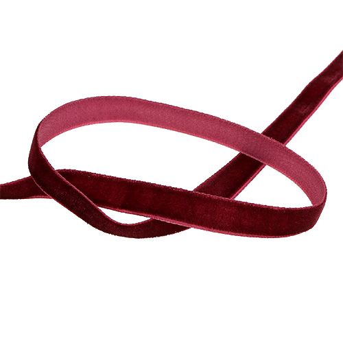 Artikel Dekorationsband Sammet Bordeaux 10mm 20m