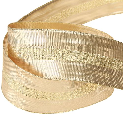 Artikel Dekorationsband guld glitterband Julband 40mm 20m