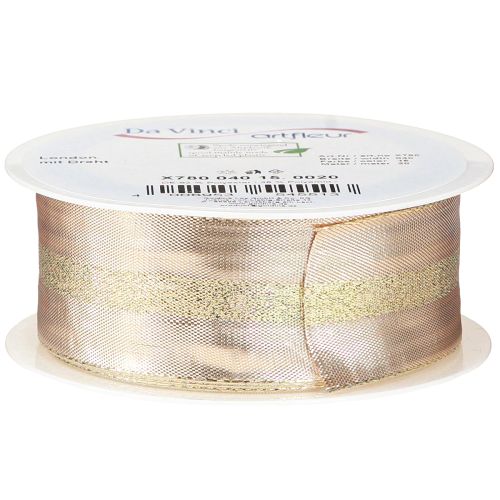 Artikel Dekorationsband guld glitterband Julband 40mm 20m